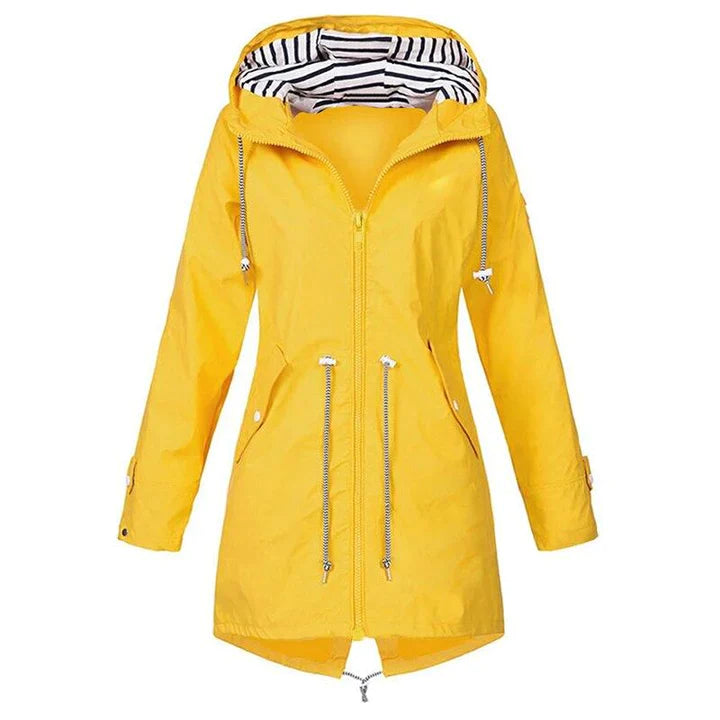 | Women's Casual Hooded Lightweight Raincoat