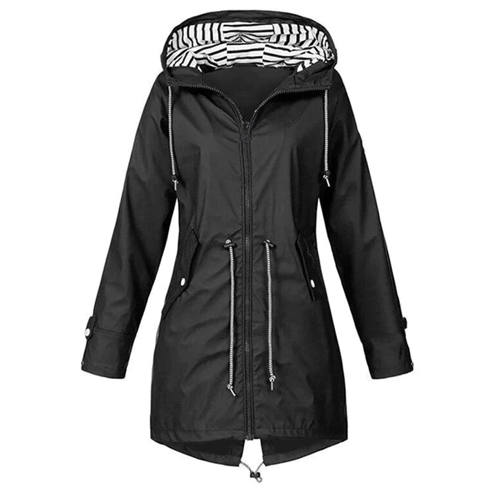| Women's Casual Hooded Lightweight Raincoat