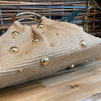 Malta Gold Pearl Clutch Bag