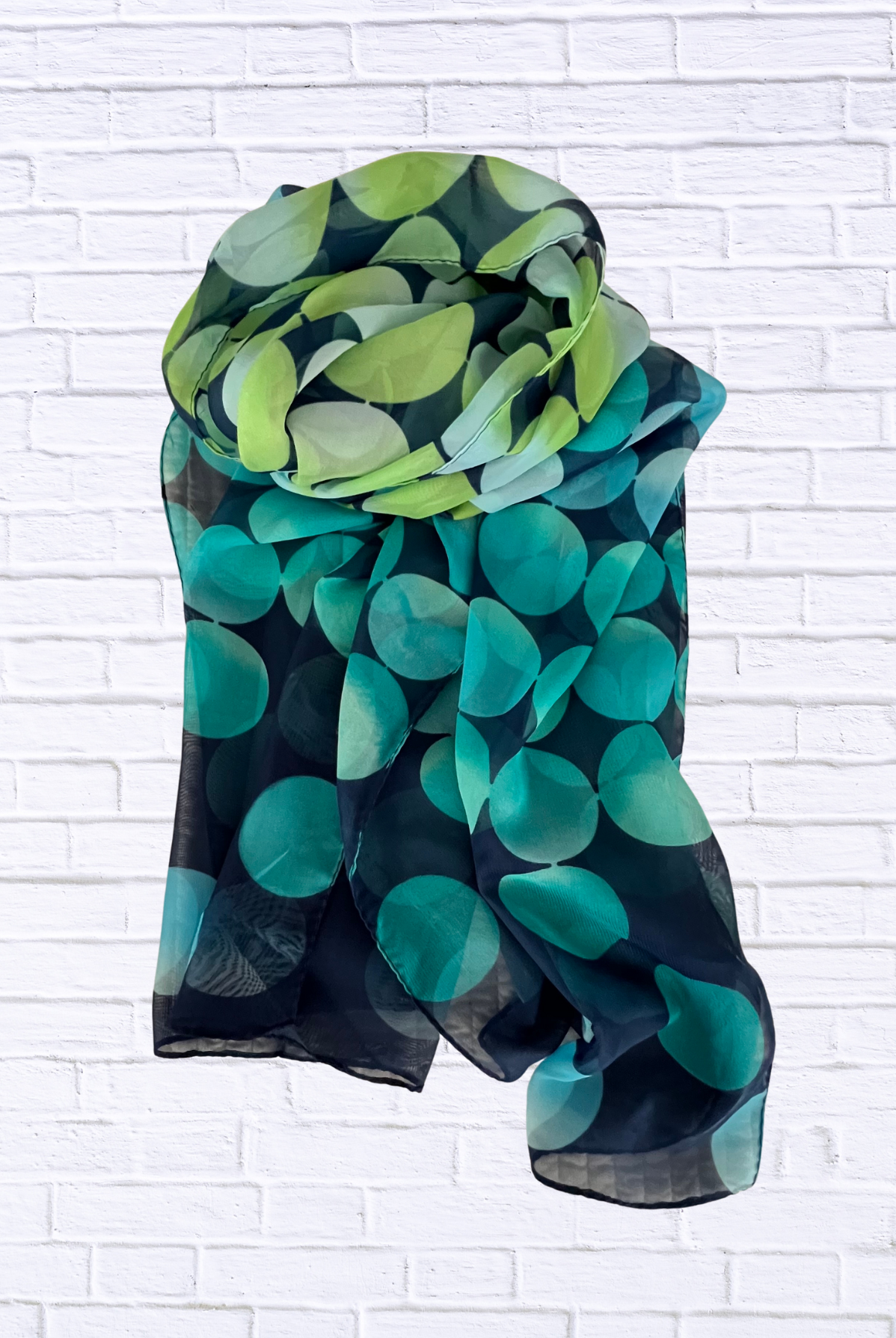 Sheer Polka Dot Scarf _ Lightweight Chiffon Elegance in Vibrant Color Combos