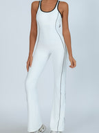 Color-blocked Backless Fitness Exercise Bodysuits