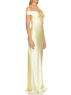 Mermaid Satin Off-shoulder Long Dress