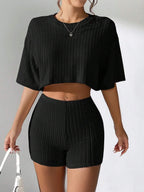 Liber Spring Women's Solid Color Solid Color 2-piece Sets