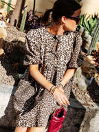 Ariadna Premium Leopard Dress Chic Silhouette Collection