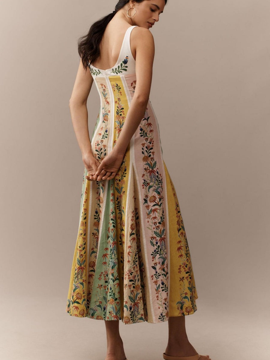Floral Vacation Splicing Grace Parties Maxi Dresses