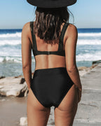 | Solid Color High Waist Bikini