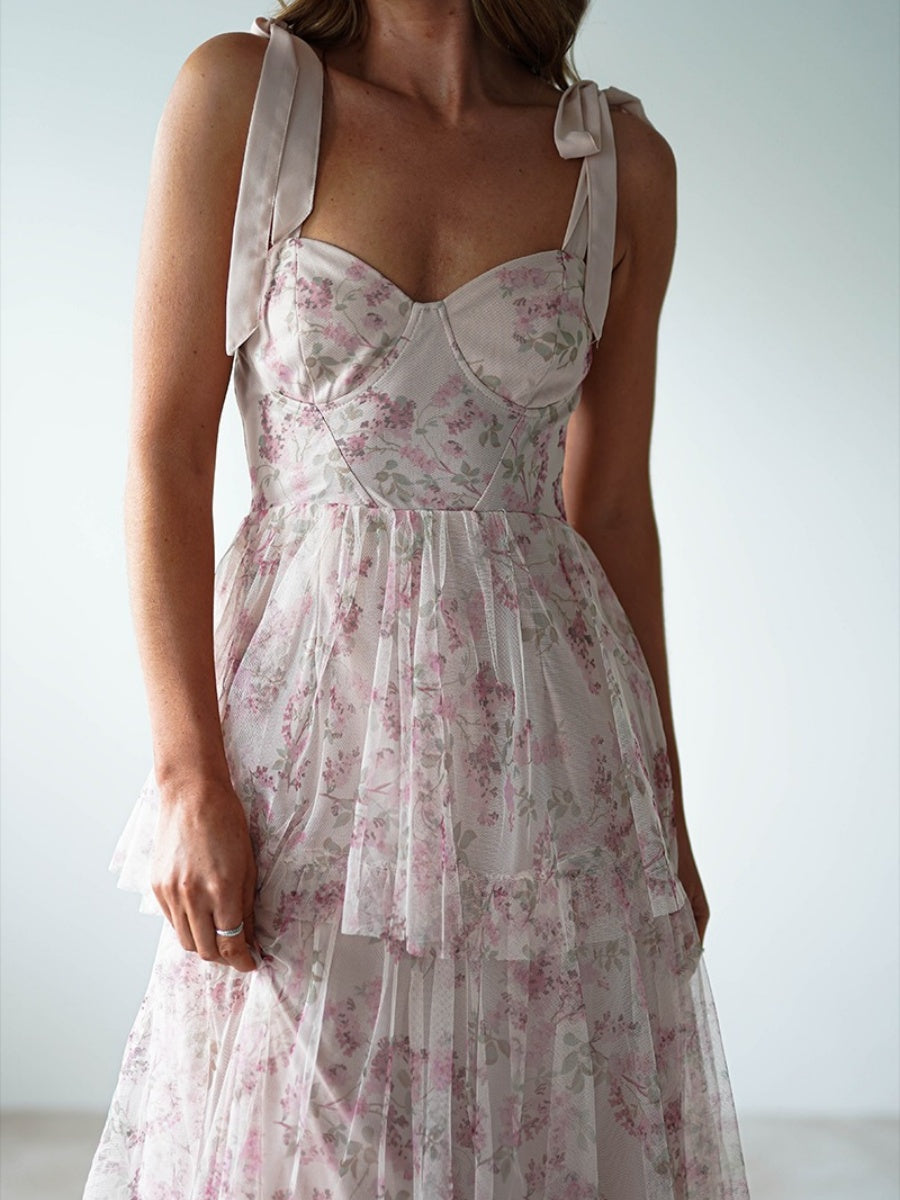 Camisoles Backless Cake Skirt Pink Formal Dress Maxi Dresses