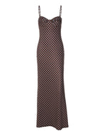 Polka Dots Camisoles Backless Maxi Dresses
