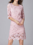 Linking Floral Lace Dress