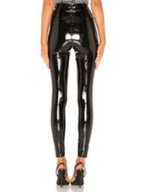 Glossy PU Leather Pencil Pants Pants