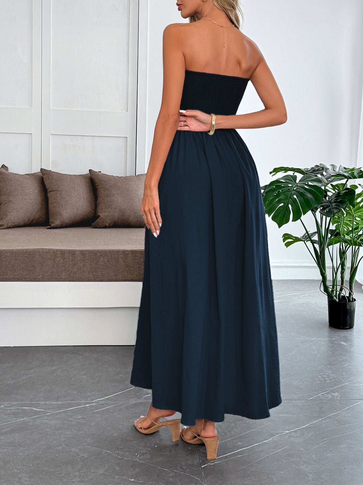 Strapless Waist Corset Maxi Dresses