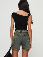 Pocket Washed Straight-fit Jeans