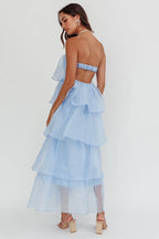 Estefanía Timeless Sunlit Ruffle Cascade Dress Elevated Occasion Wear