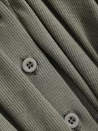 Polo Collar Knitting Long Sleeve Buttock Lift Jumpsuits