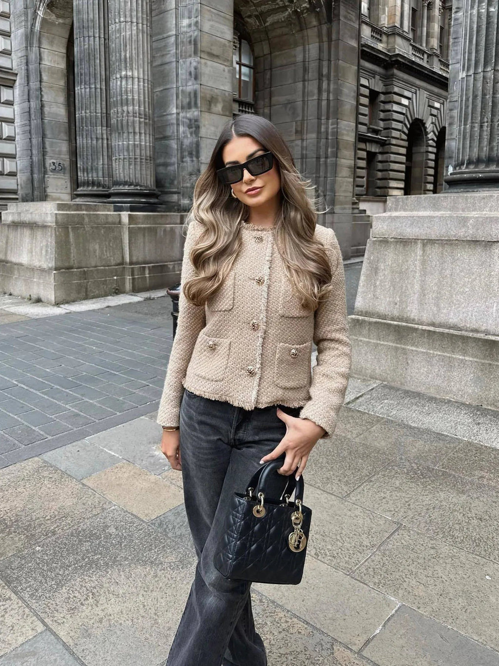 The Colette — Cropped Tweed Blazer