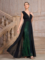 Sequins Sleeveless Sequins Parties Formal Dress Maxi Dresses