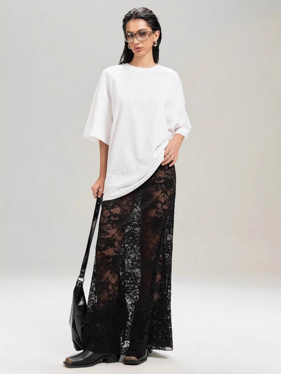 Lace High Waist Perspective Fashion Skirts