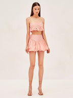 Luminous Allure Mirror Skirt Set