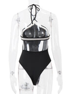 Cross-neck Backless Bodysuits