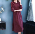 Lorena Boutique Knitted Dress with Collar for Women Premium Wardrobe Essential