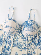 One-piece Swimsuit, Tight-fitting And Slimming, Retro-style Strappy