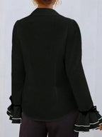 Ruffle Bell Sleeves Blouse&Shirts