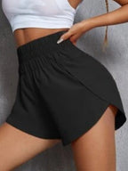 Elastic Waistband High-waisted And Loose Sports And Leisure Shorts
