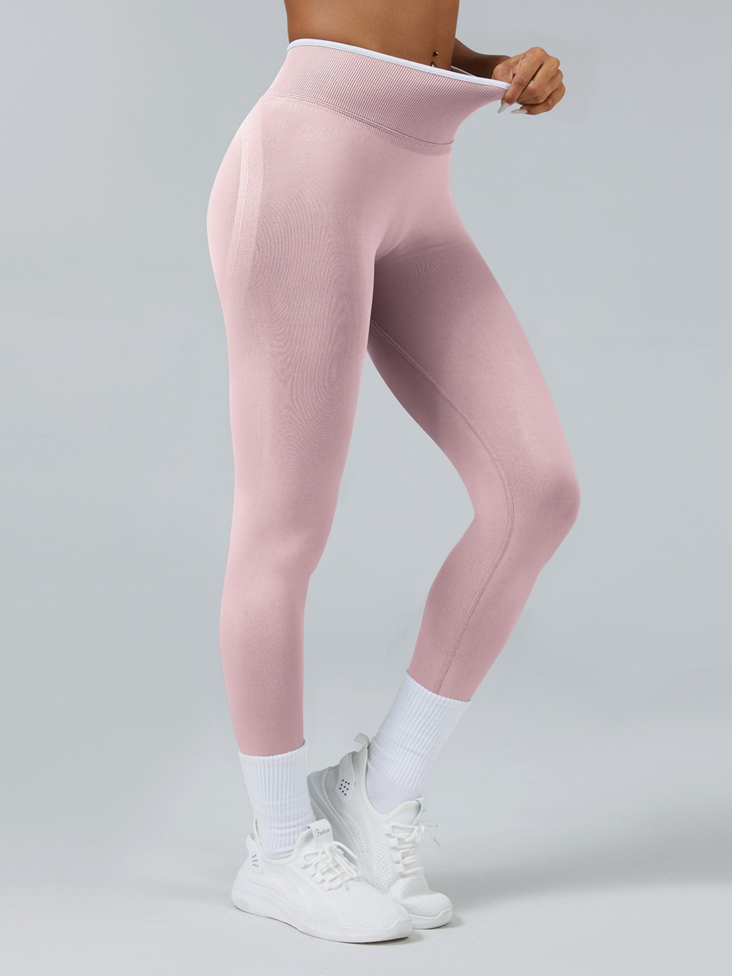 Color Matching Seamless High-waisted Hip Lift Exercise Yoga Pants