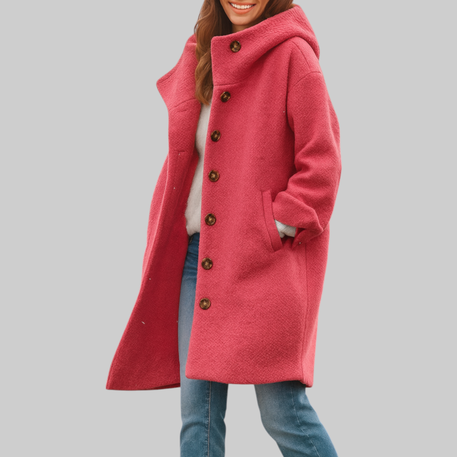 | Cozy mid-length coat