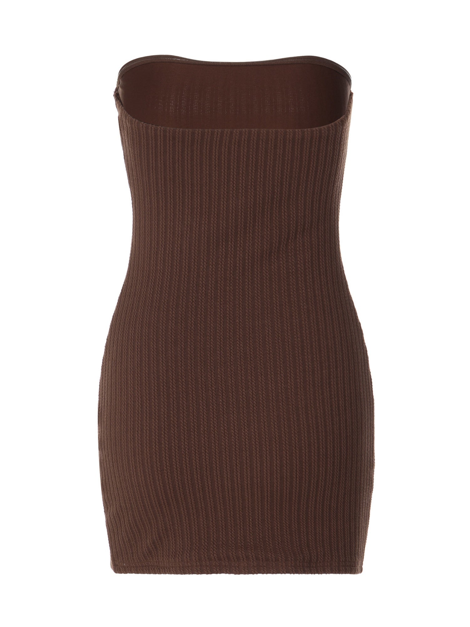 Gathering Slim Fit Hip Body Strapless Mini&Short Dresses