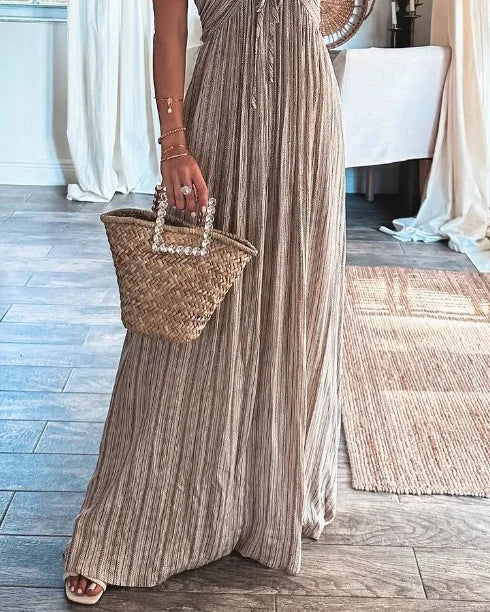 Nina Elevated Sleeveless Pleated Dress Occasion Wear