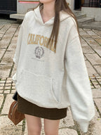 Letter Print Oversized Hoodie