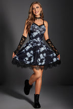 Lace Bow Gothic Dress