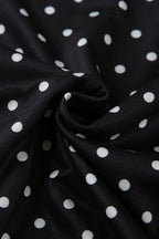 Polka Dot Halter High Neck Sleeveless Shift Mini Dress