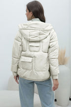 Bright Color Stand Collar Puffer Coat