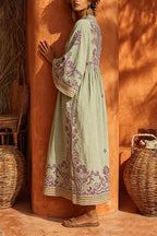 The Sage & Lavender Embroidered Kaftan