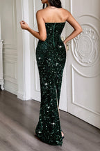 Strapless Bow Maxi Dress