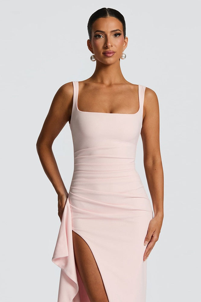 Spaghetti Strap High Slit Maxi Dress