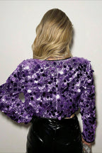 Silver Sequin Fashion Coat