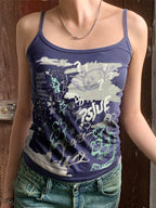 Street Graffiti Print Cami Top