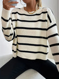 | Women's striped casual sweater