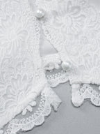 V Neck Lace Embroidery Cami Top