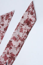 Red Spaghetti Strap Backless Ditsy Floral Print A-Line Maxi Dress