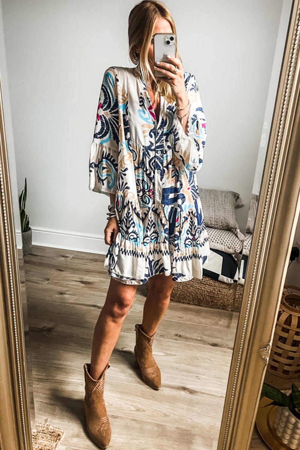 | Mini Dress, Tribal Print