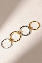 Interlocking Stacked Diamond Rings