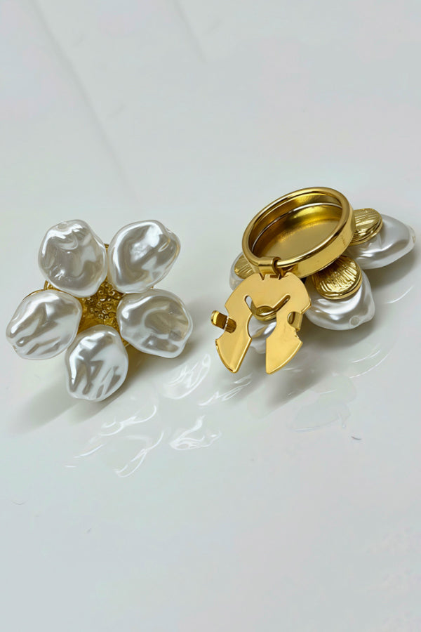 Cute Pearl Flower-shaped Cufflinks