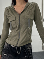 Spicy Design Aesthetic In Solid Colours Jacket