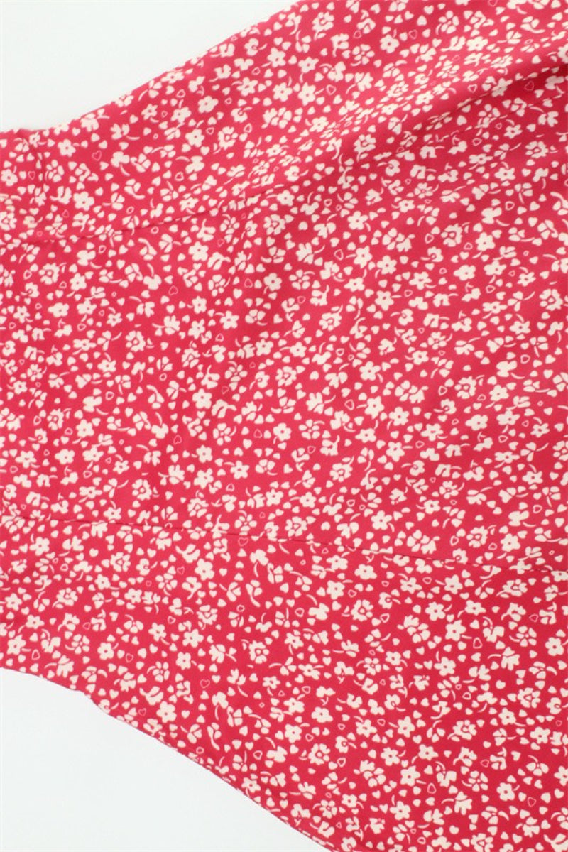 Wide Strap Sweetheart Toile Floral Print Fit and Flare Mini Dress