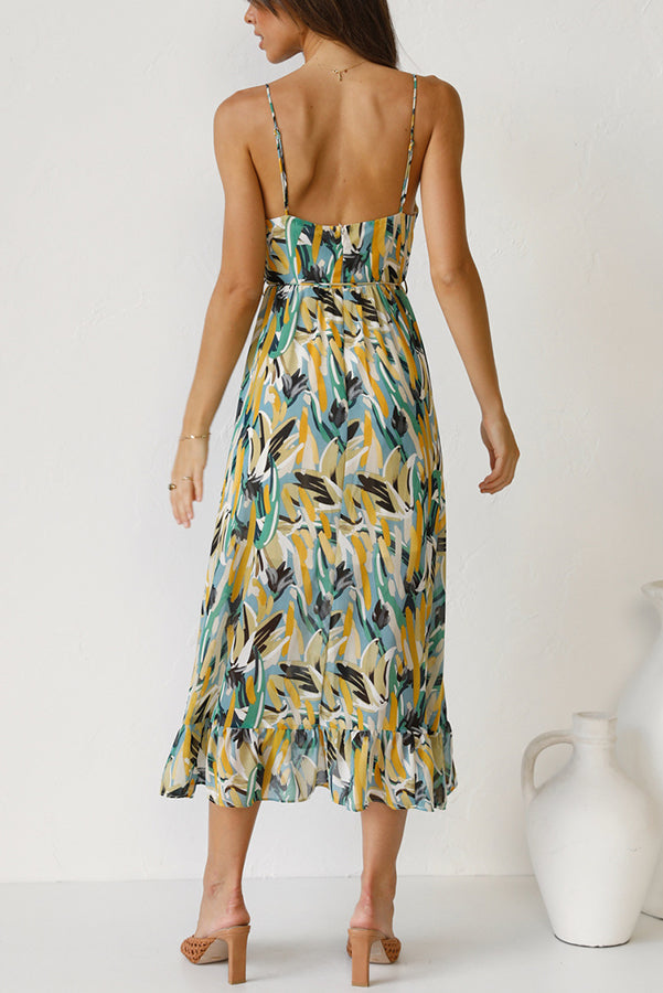 Edvige Minimalist Colorful Midi Dress Elevated Occasion Wear