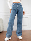 Vintage Wash Elastic Boyfriend Jeans